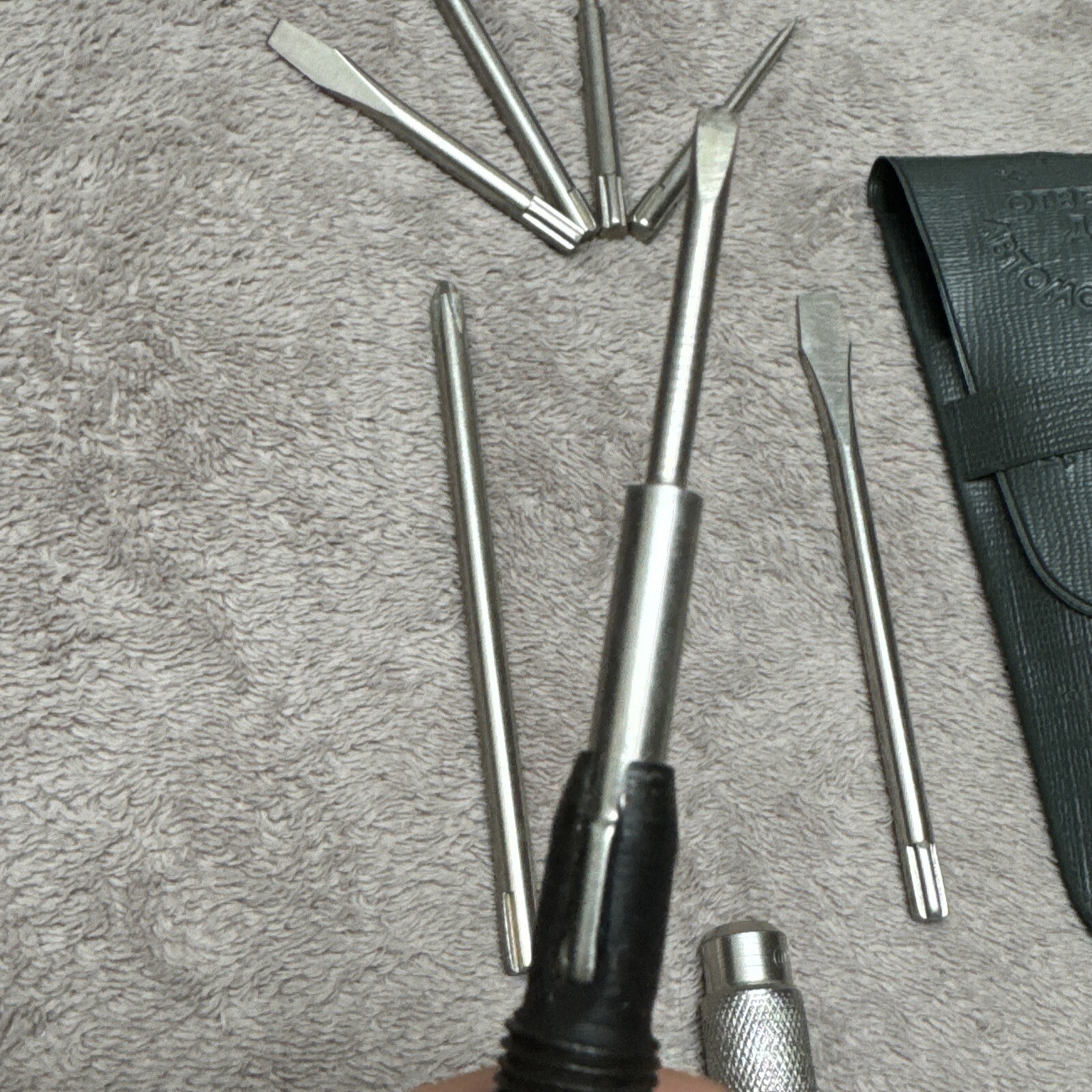Vintage Soviet Pocket Multifunctional 5+2 Big Piece Screwdriver Set 1960s USSR