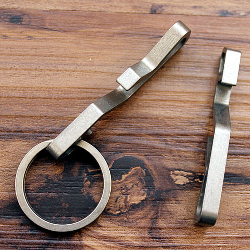 EDC titanium Multifunctional tool Keychain key ring Corkscrew Opener phone stand