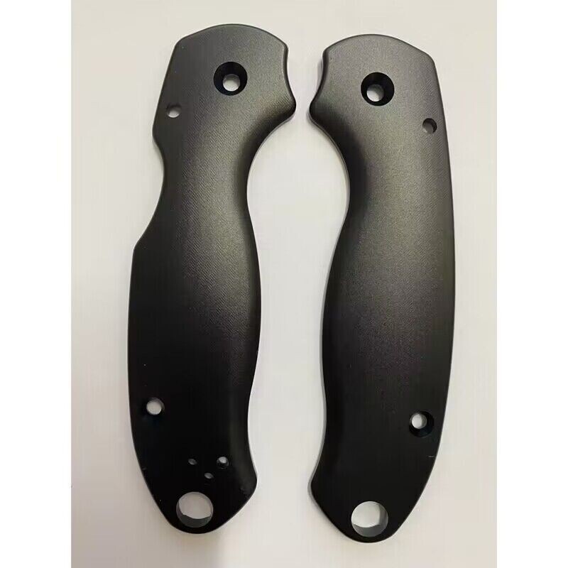 New 1 Pair Aluminum Alloy Handle Scales for Spyderco C223 Para3 Black