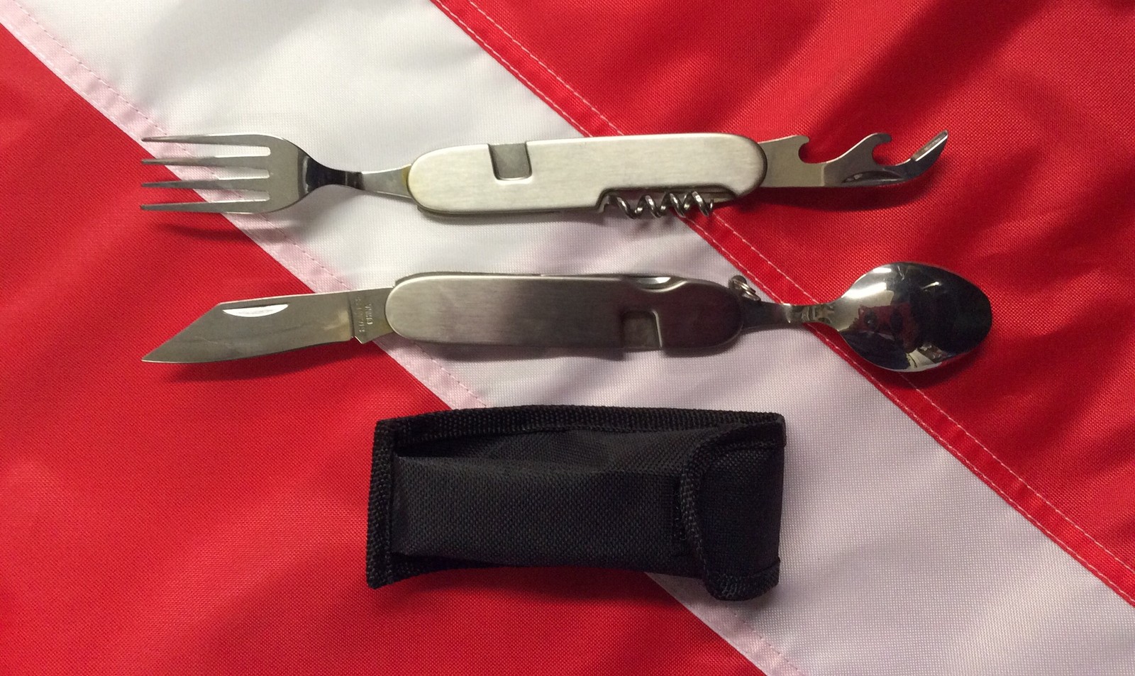 Fork knife spoon corkscrew canopener emergency prepper bug out bag MayDay camp