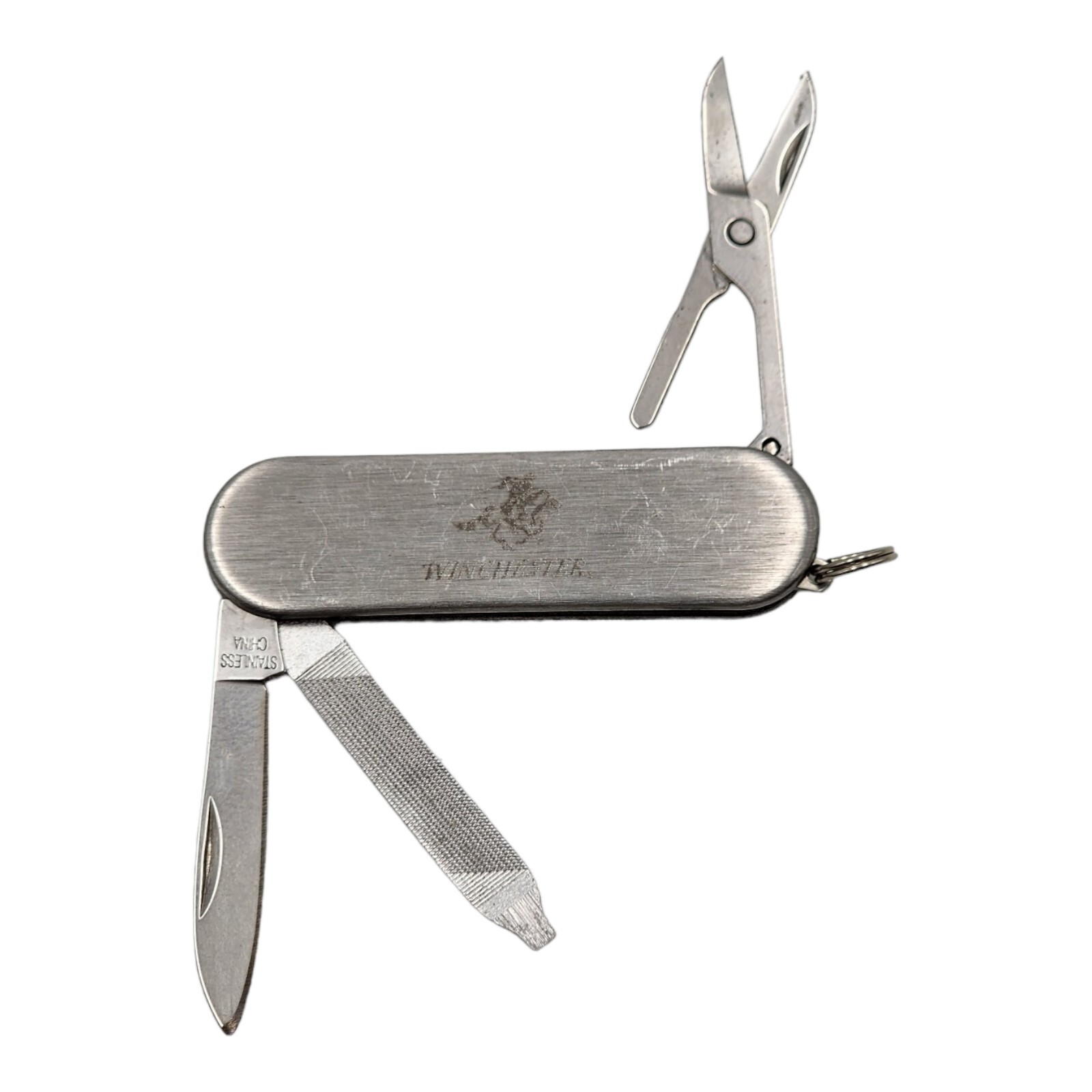 Winchester Pocket Multi Tool Knife File Scissors Stainless Silver Tone