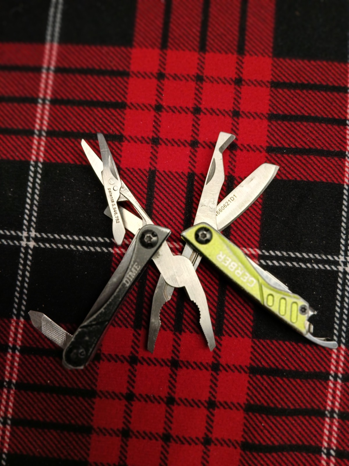 Gerber Green Dime has wear outside. Inside great!