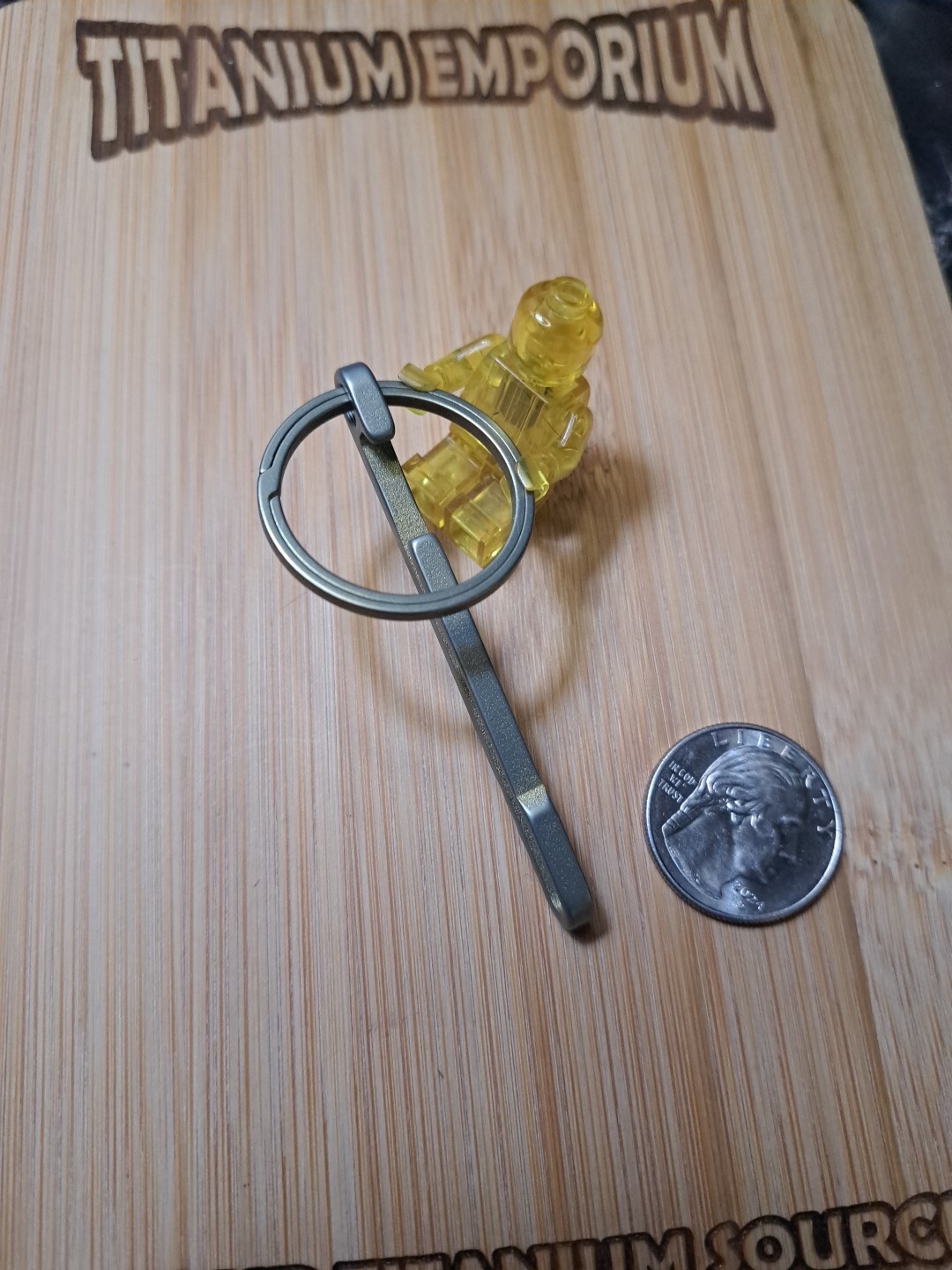 Titanium Belt Clip Keychain With Built-in Bottle Opener
