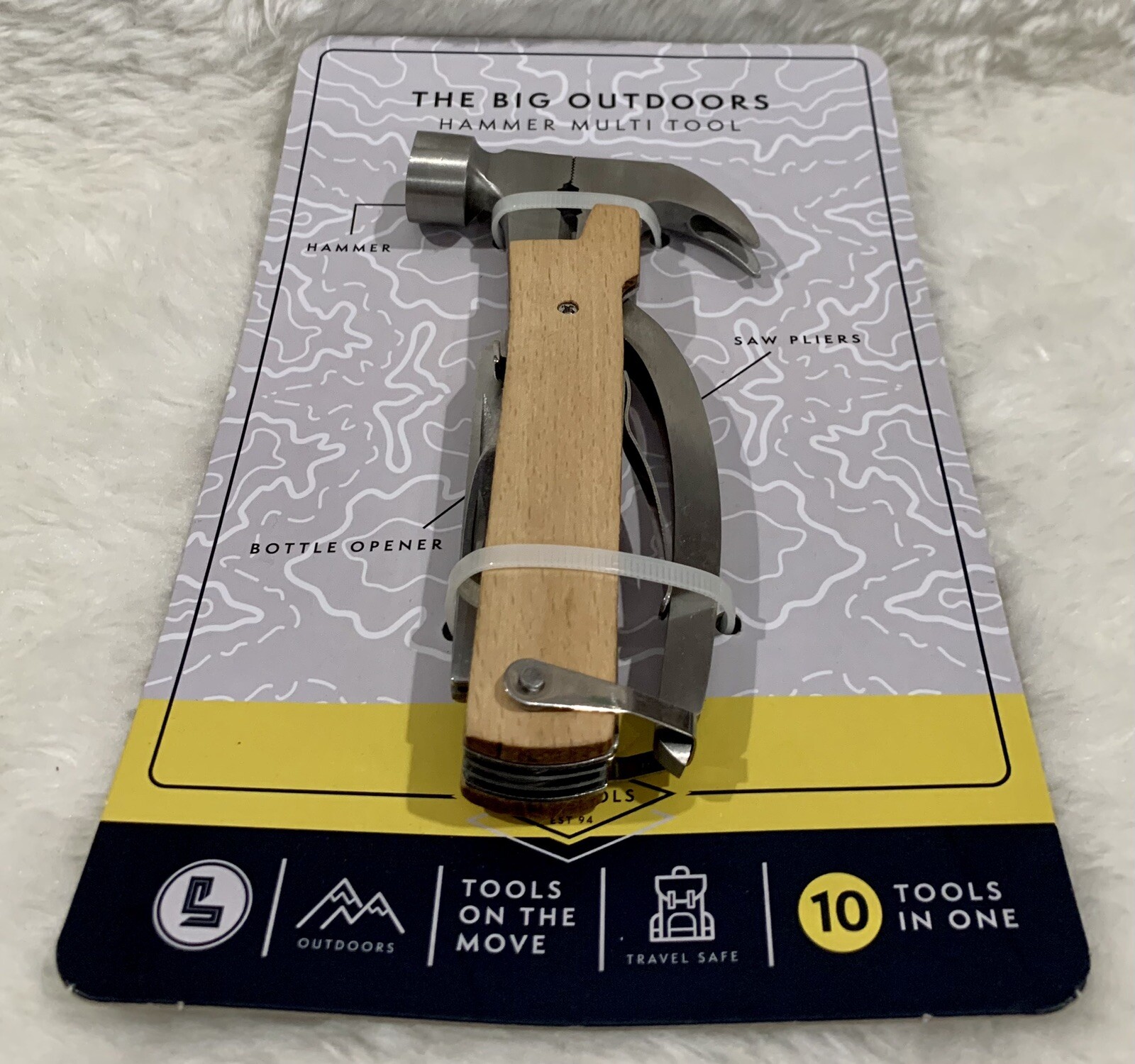 Multi Tool The Big Outdoors Hammer Can Opener Saw Pliers File 10 Tools In 1 New