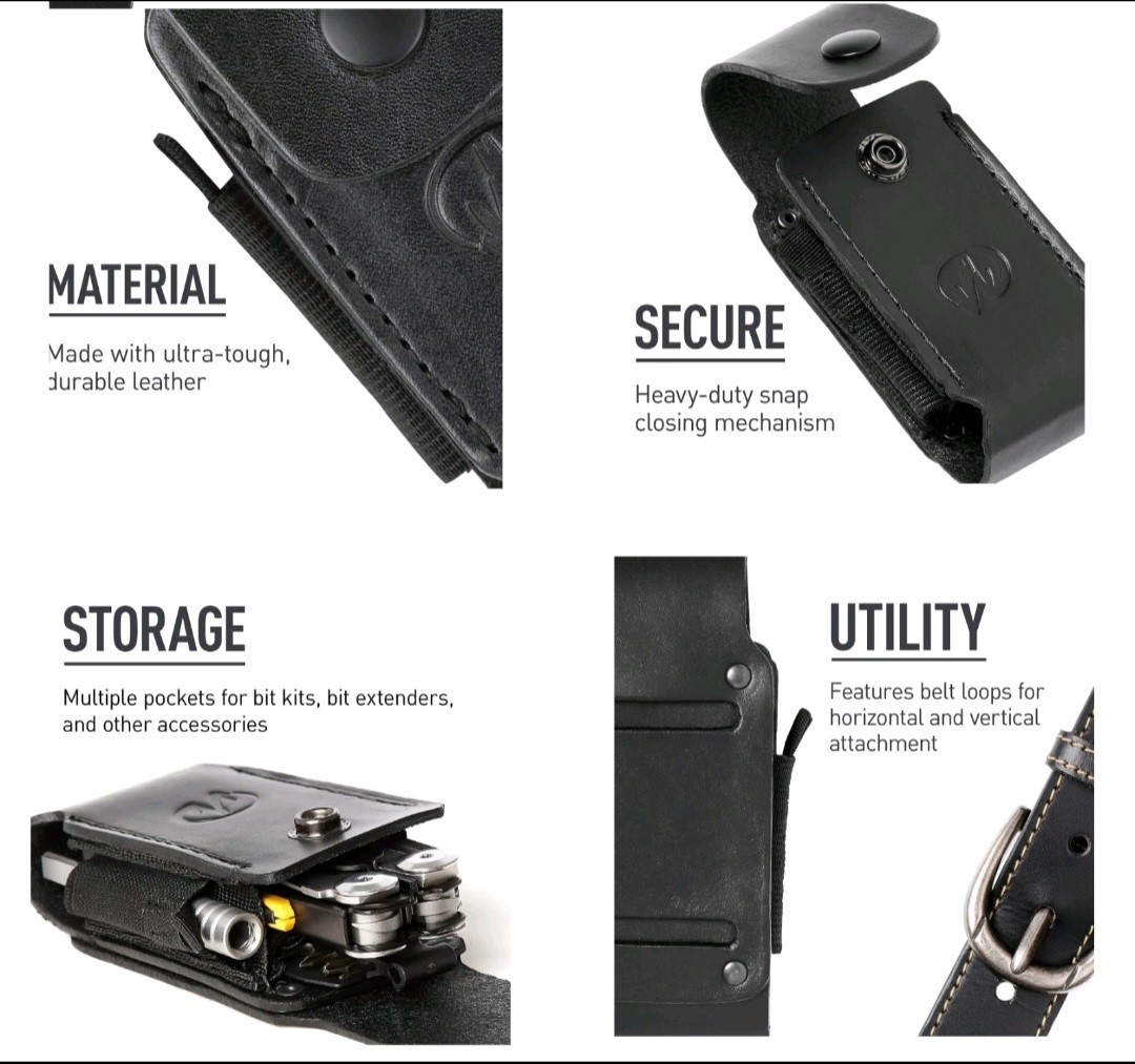 Leatherman Multi-Tool Leather Black Sheath with Pocket Pouch*