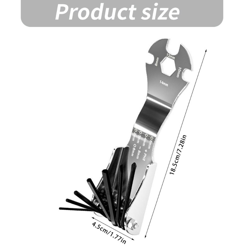 11 in 1 Multifunctional Manual Tool Set Screwdriver Thin Wrench Folding