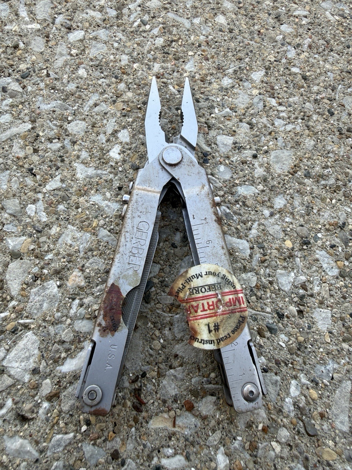 GERBER USA 50003 Needlenose Plier Multi-Tool w/ Sheath -New Old Stock w/ Rust