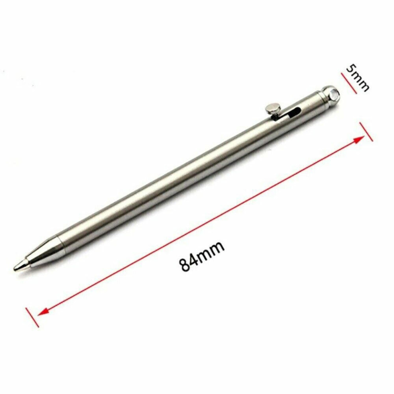 Titanium Alloy Mini Pocket Pen Outdoor EDC Tool Portable Key Chain Ballpoint Pen