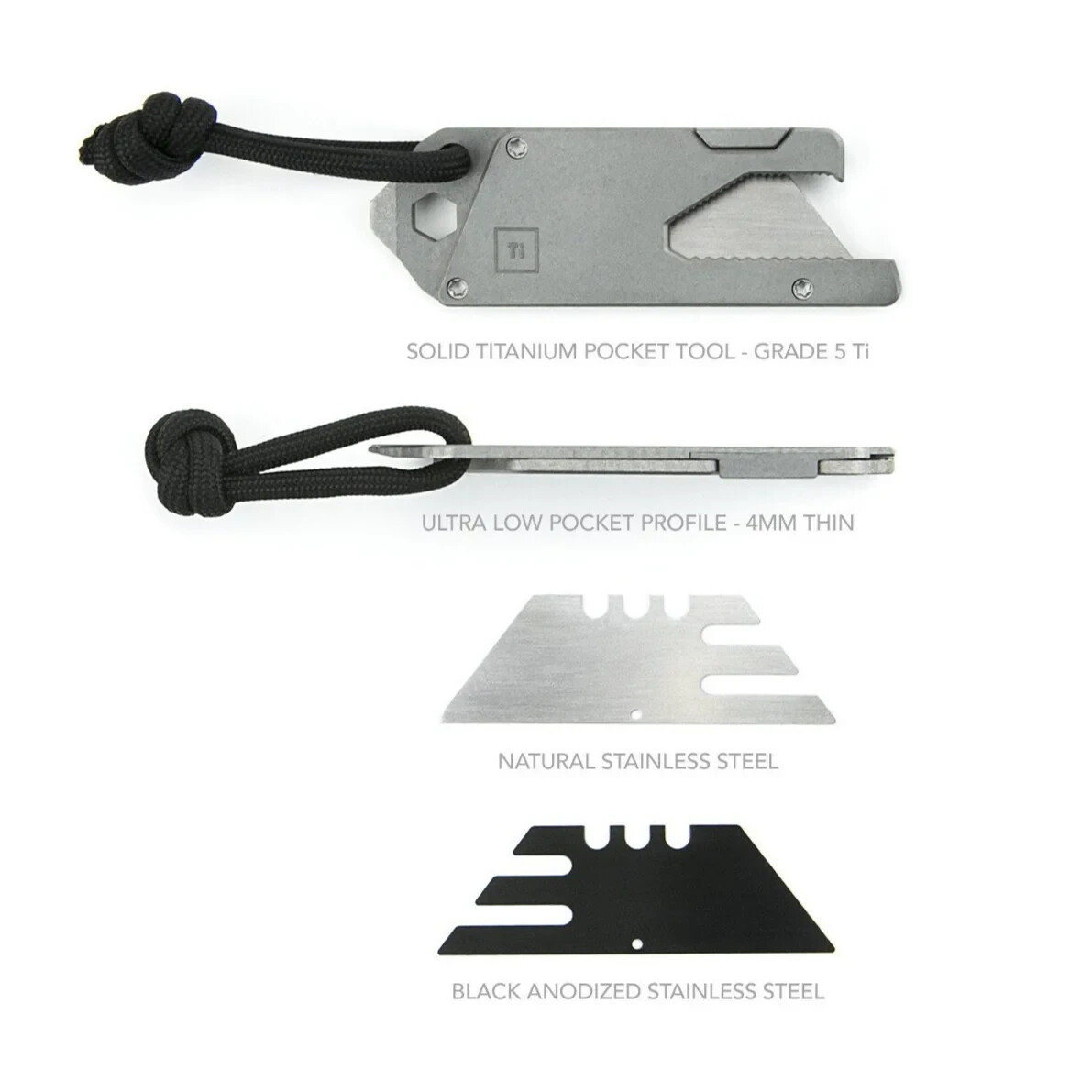 Big Idea Design Deluxe Pocket Tool Universal Wrench Design Titanium Handles