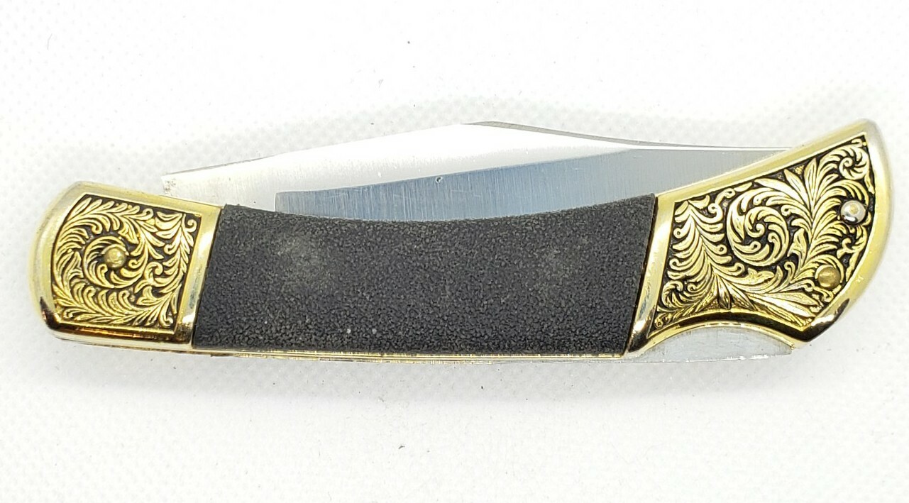 Maxam MX38 Lockback Knife w/ Brass and Rubberized Handle / 4.25″ Closed / Japan