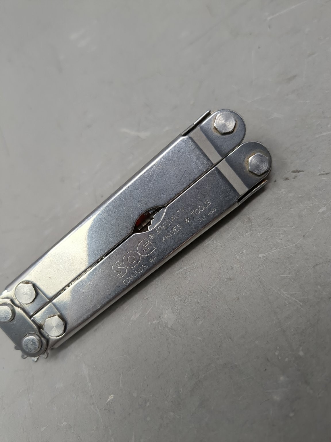 Vintage SOG Specialty Knives Multi-Tool Stainless Steel Pliers Patent Ped
