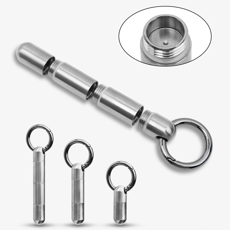 EDC Titanium Portable Outdoor Waterproof Pill Capsula Sealed Box Storage Tool