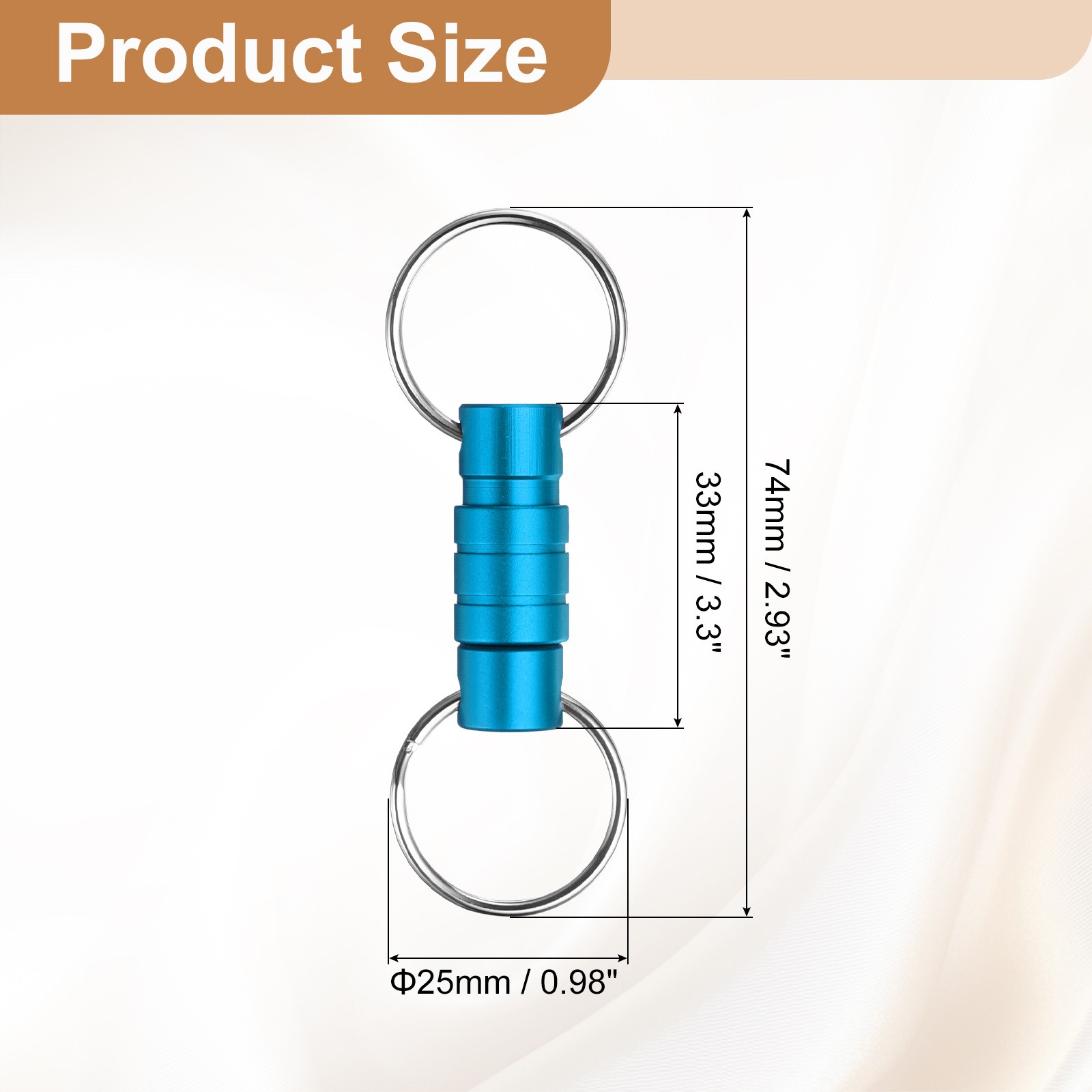 Quick Release Keychain, Detachable Pull Apart Key Rings Clip, Blue