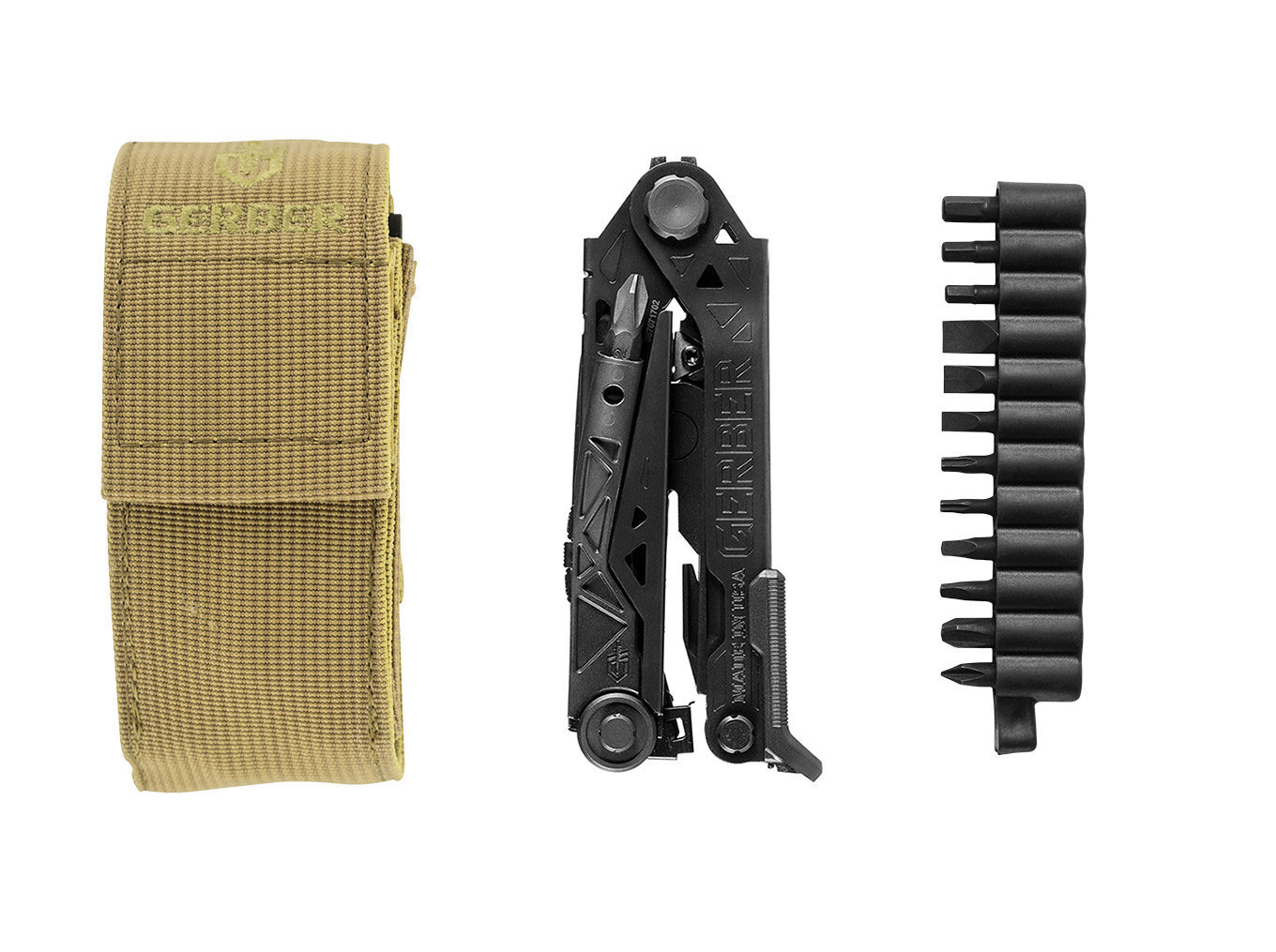 GERBER CENTER DRIVE BLACK MULTI-PLIER WITH MOLLE POUCH & BIT KIT MULTITOOL