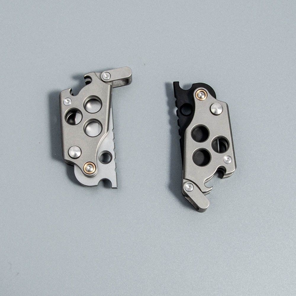 Titanium Alloy Powder Steel Multitool Compact EDC Manual folding Gear forOutdoor