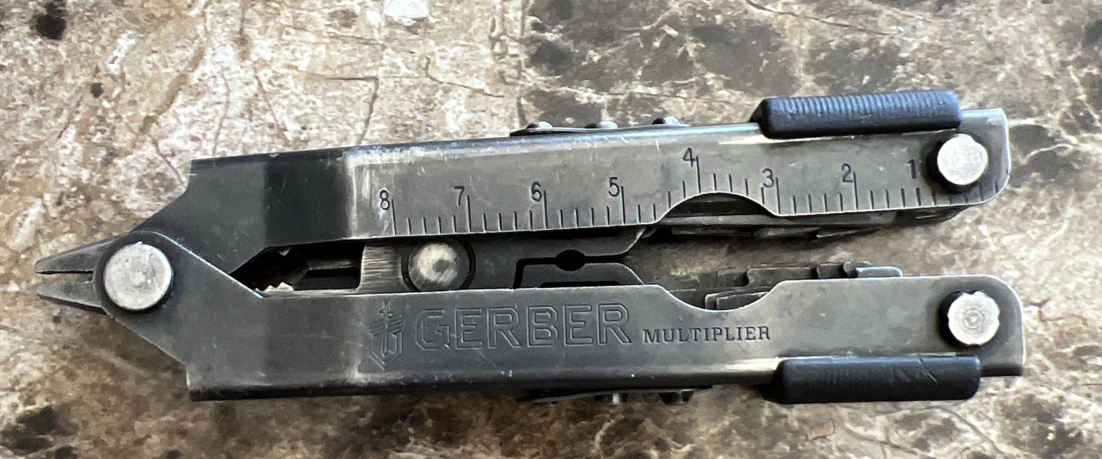 Gerber MP600 Black Multi-Tool Pliers 10-in-1 One-Hand Opening w/ Ruler