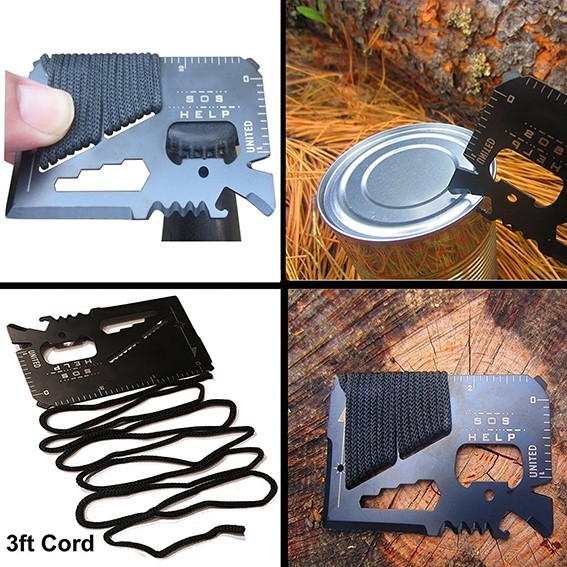 NEW Survival Card – Multi-Purpose Pocket Sized Survival Tool Stainless Steel