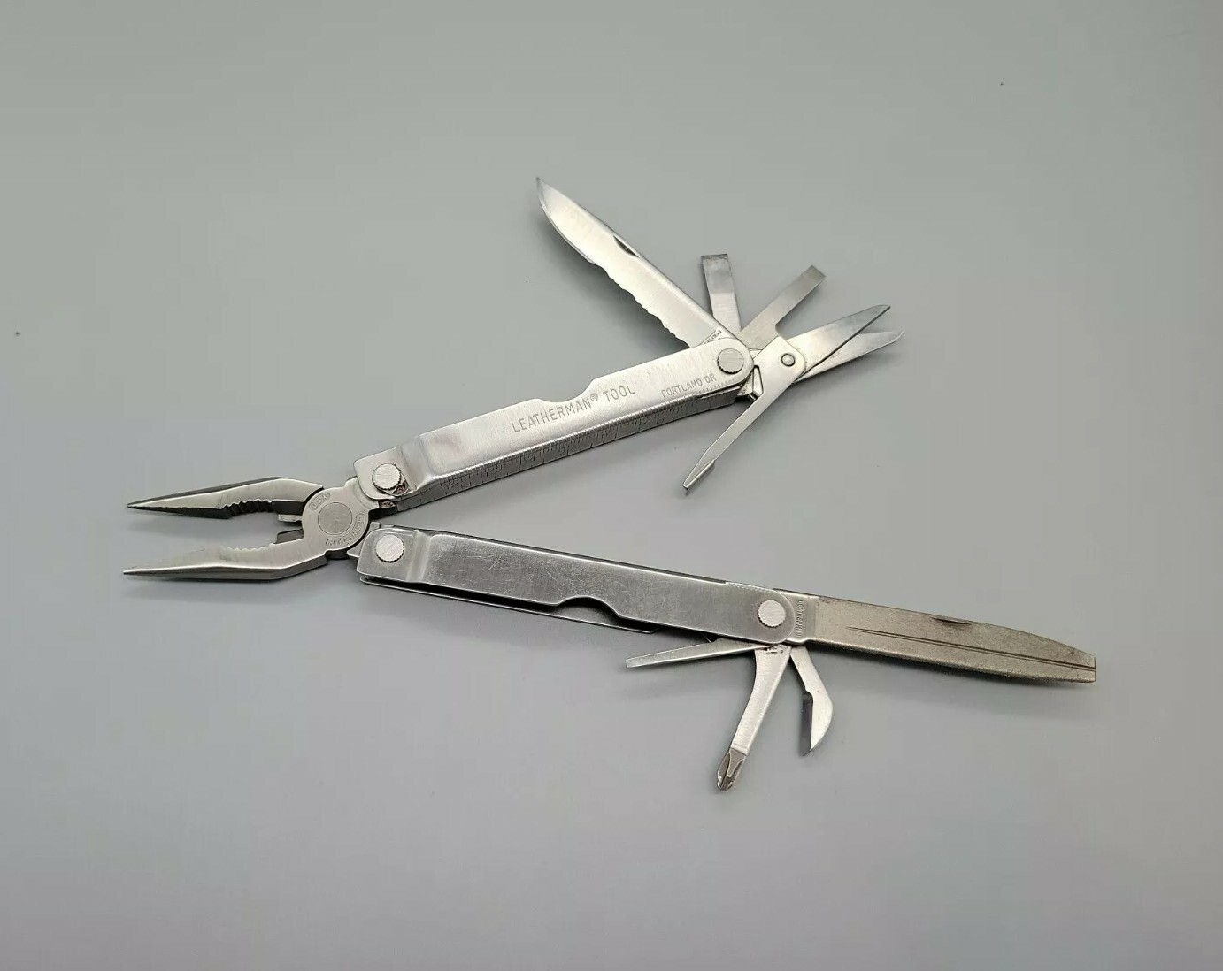 LEATHERMAN PST Multi Tool Scissors Model Dated 0398 – Silver Discontinued USA