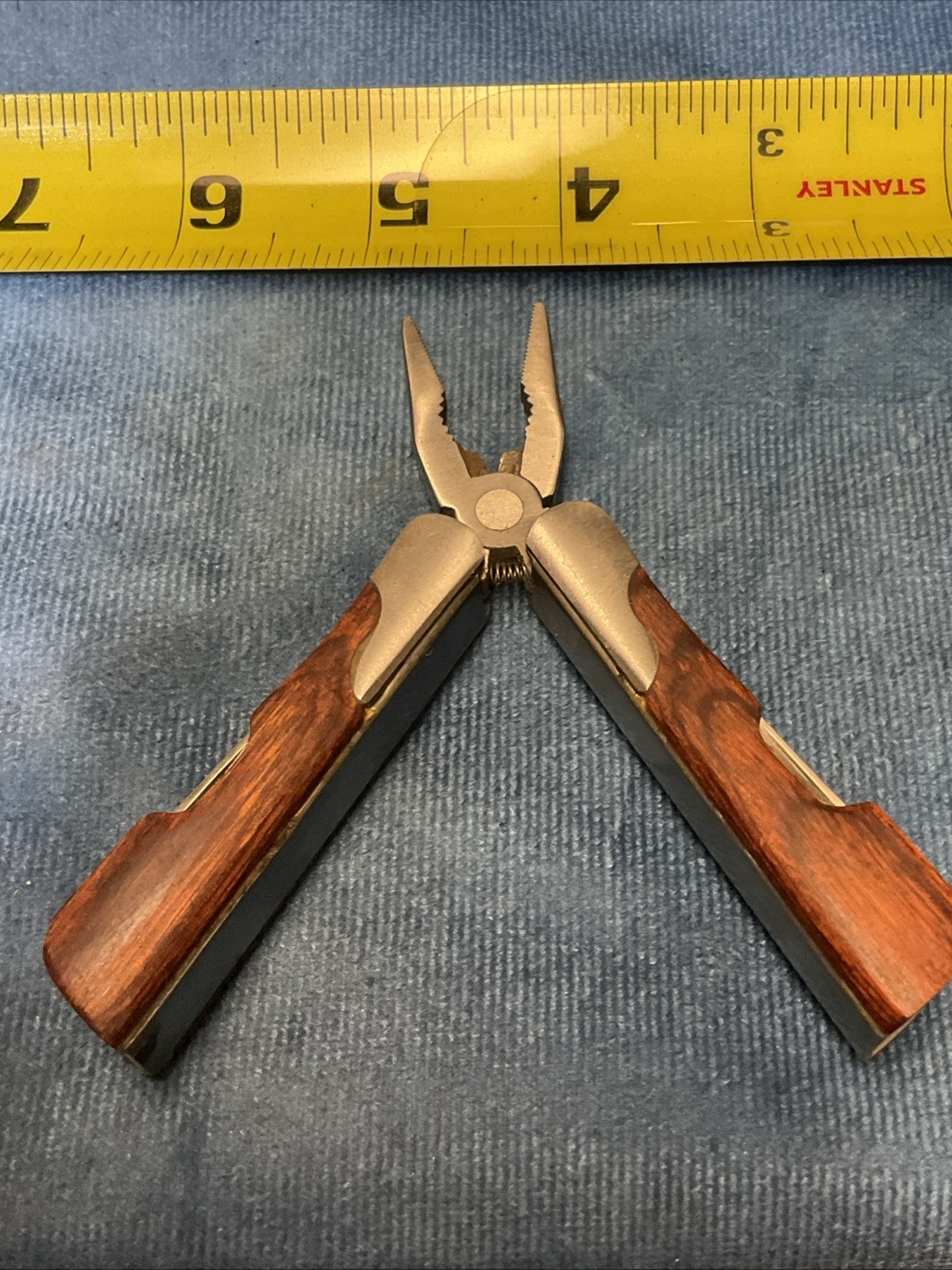 Sheffield 2CR Wood Grain Handle 12 in 1 Multi Tool Knife