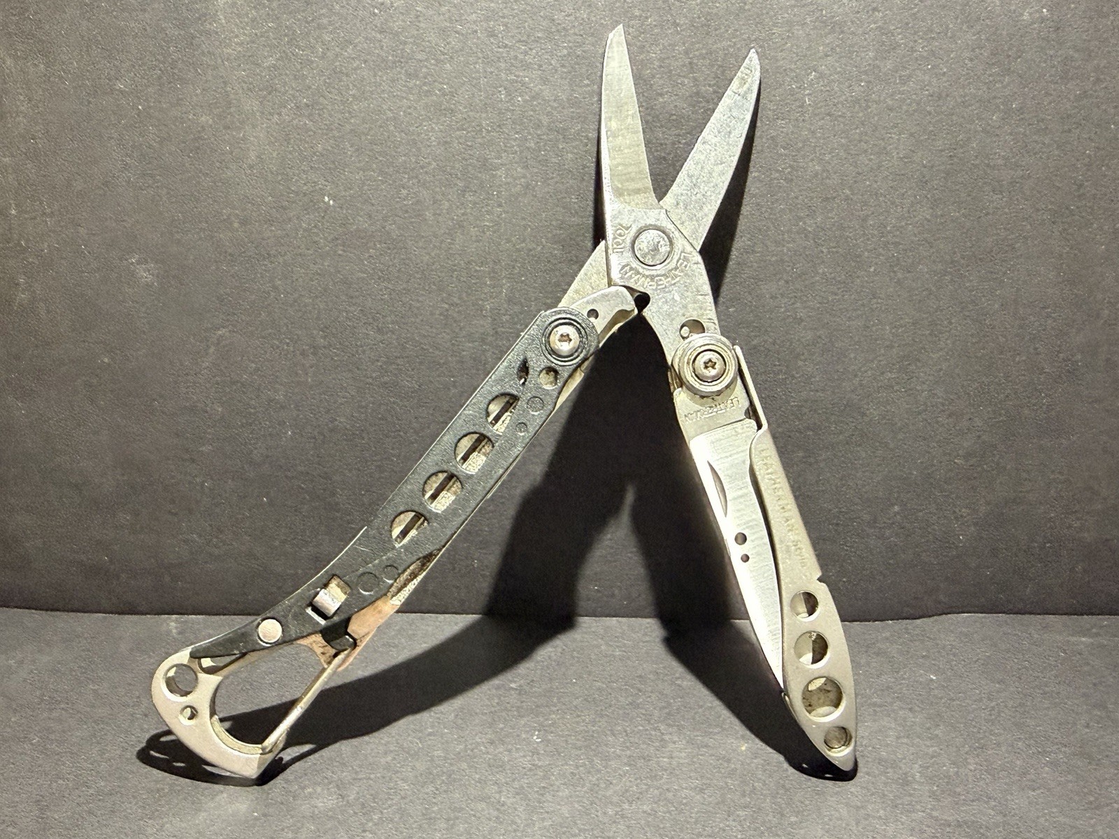LEATHERMAN STYLE CS Black Multi-Tool Knife File Tweezer Carabiner