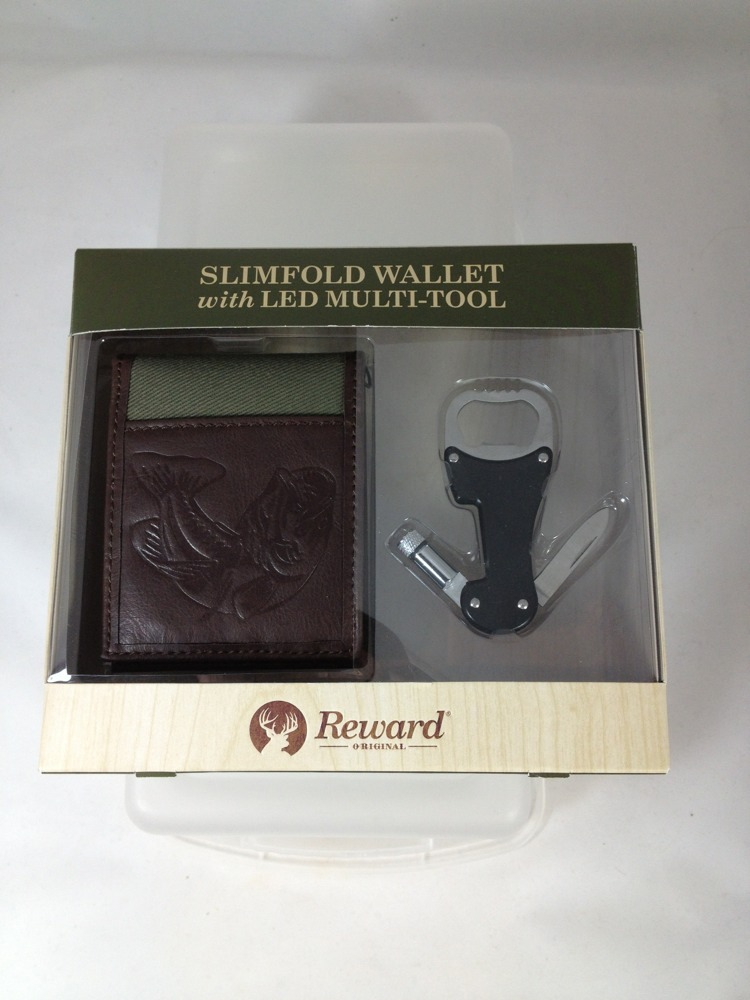 Men’s Reward Slimfold Wallet With Led Multi-Tool