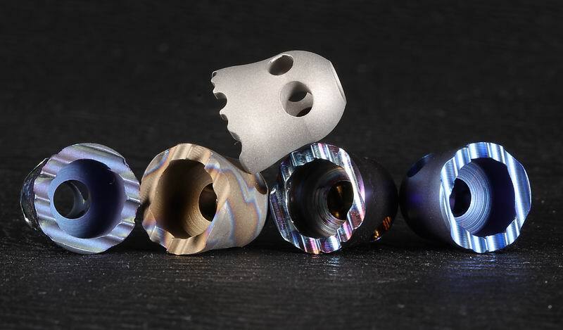 Titanium Alloy Ghost Bead EDC TC4 Pendant Key Chain Necklace DIY Lanyard Beads