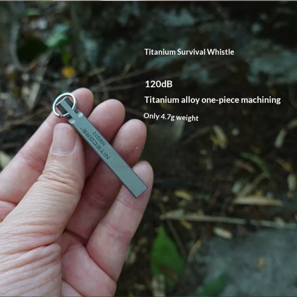 TC4 Titanium Alloy Storage Box Miniature titanium alloy Flashlight Survival Tool
