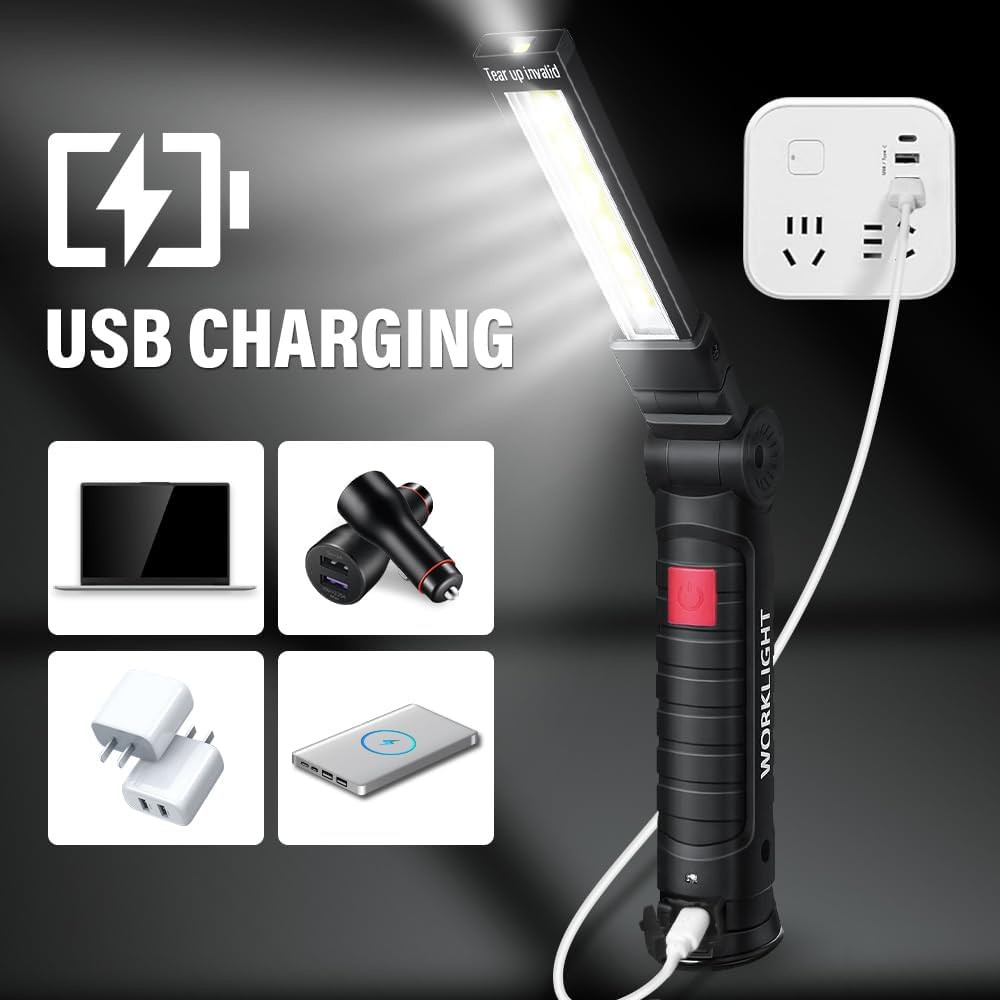 Tool Fathers Day Dad Gifts for Men Him Husband, LED Rechargeable Work Light for