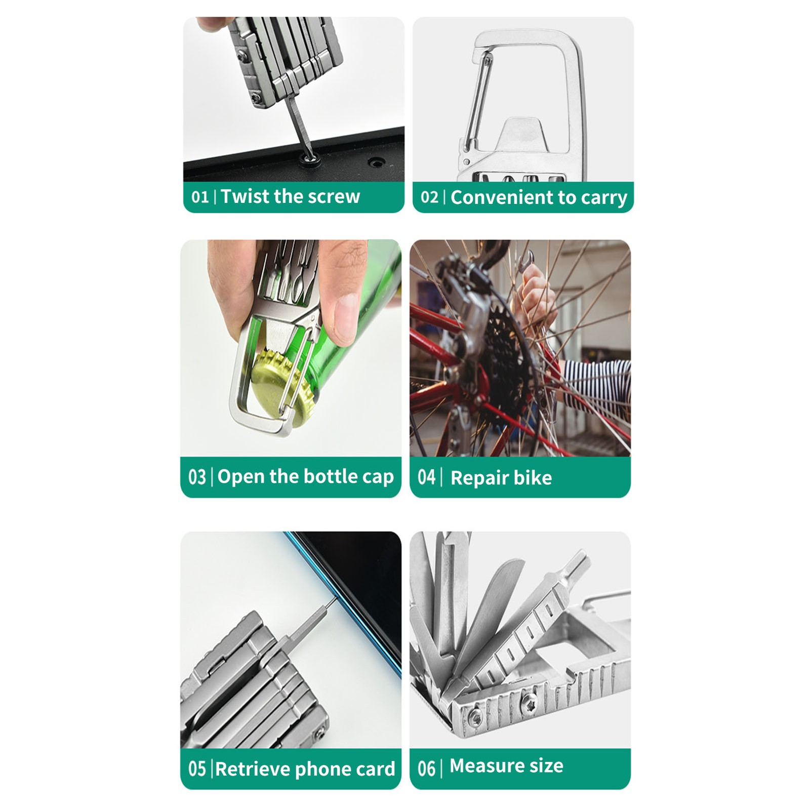 12-in-1 Stainless Steel Folding Multitool, Screwdriver & Opener