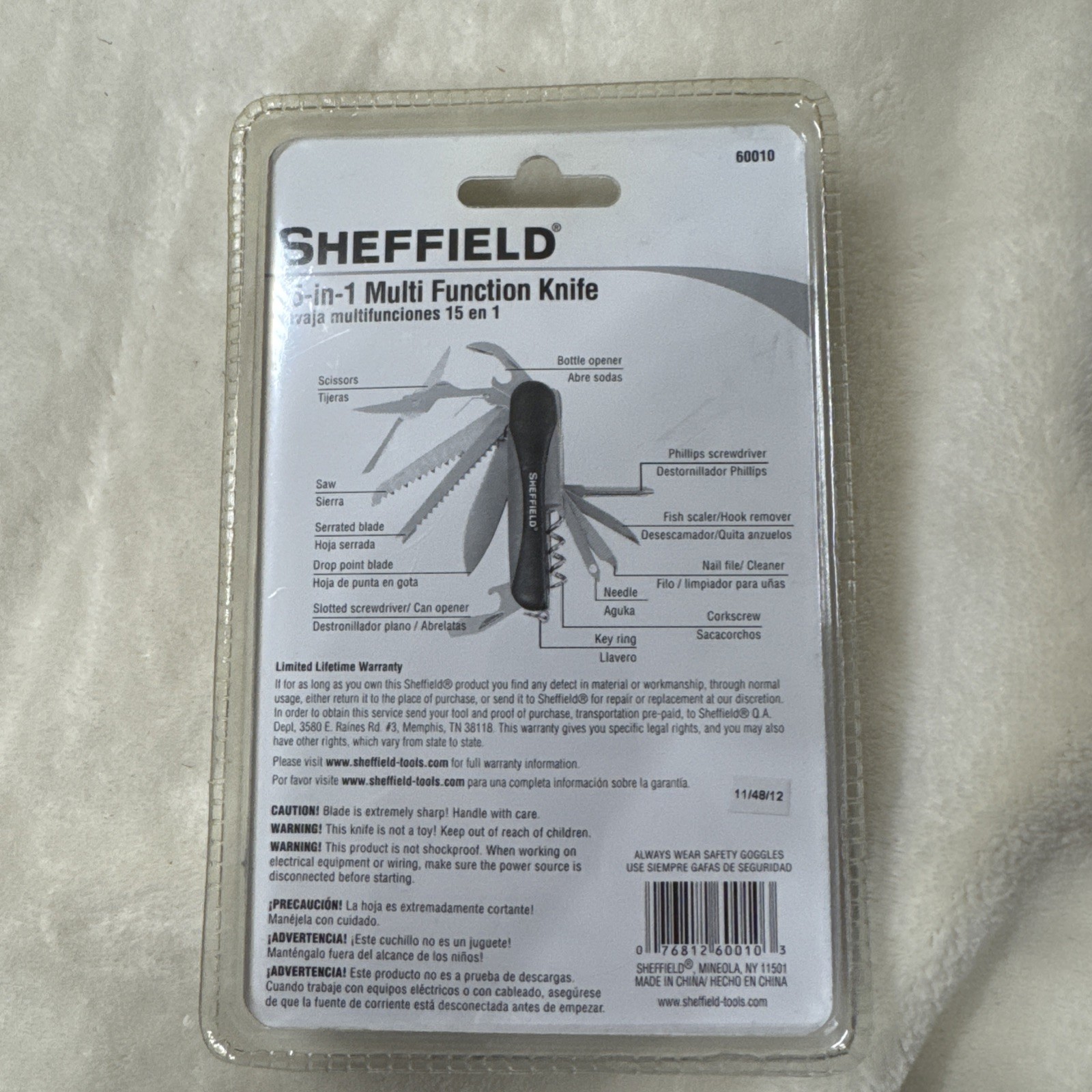 Sheffield 15-in-1 Multi Function Pocket Knife 60010
