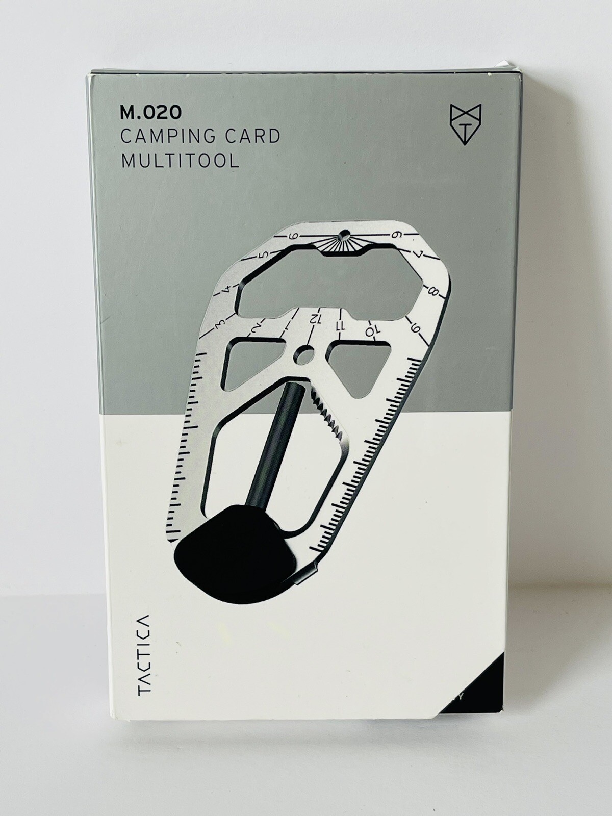 TACTICA M020 Camping Tool Card Black with Ferro Rod Titanium Multi Tool Outdoor