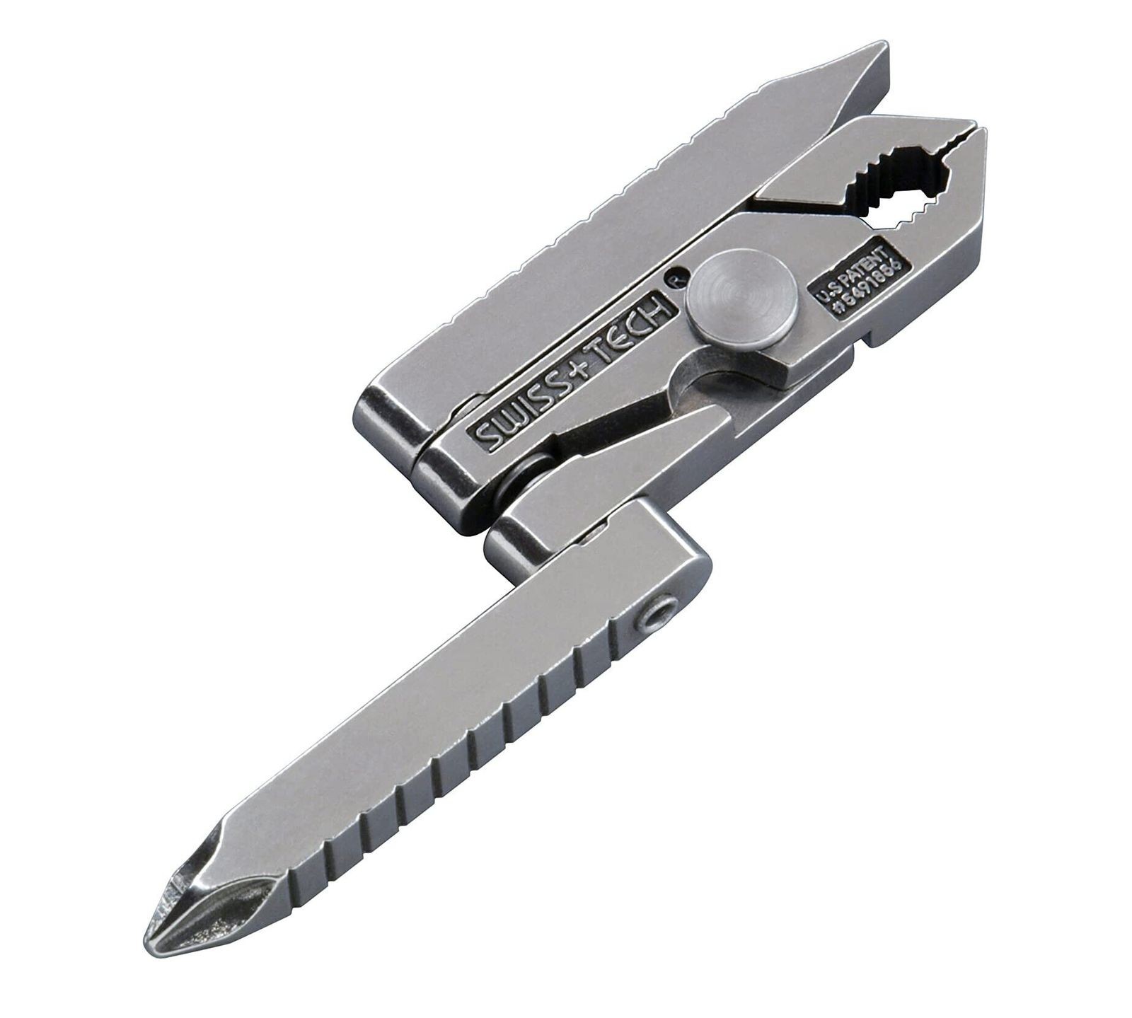 Swiss+Tech Micro-Tech 6-in-1 Multi-Function Pocket Tool Locks Onto Key Ring New