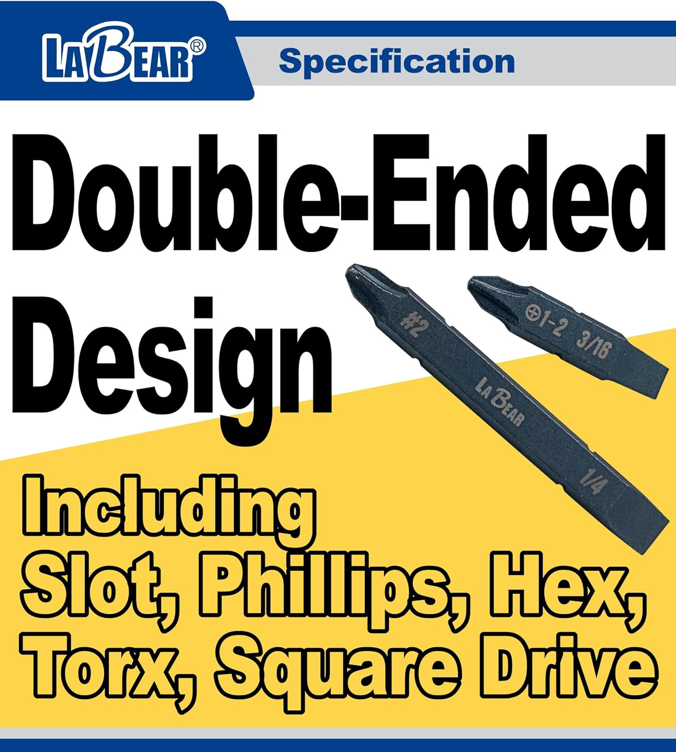 – 3Pcs Double-Ended Screwdriver Bit for Leatherman Multitool Accessories, #1-#2