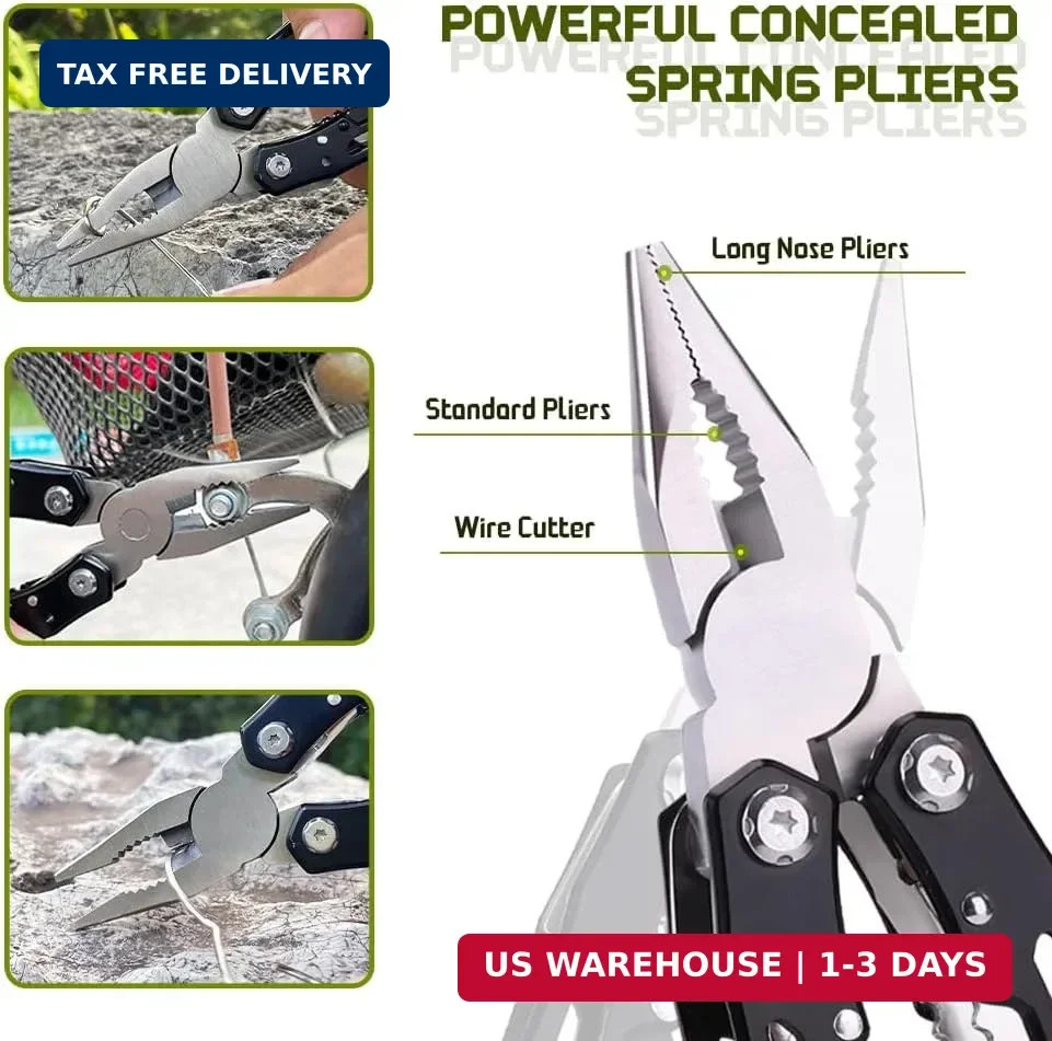 14 in 1 Multitool Pliers Gives One Whistle as a Gift, Professional Pocket Pliers
