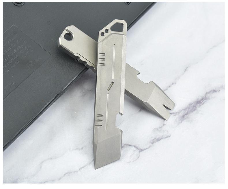 1PCS Titanium Alloy Pry Bar EDC Pocket Crowbar Bottle Opener Multi Tools Outdoor