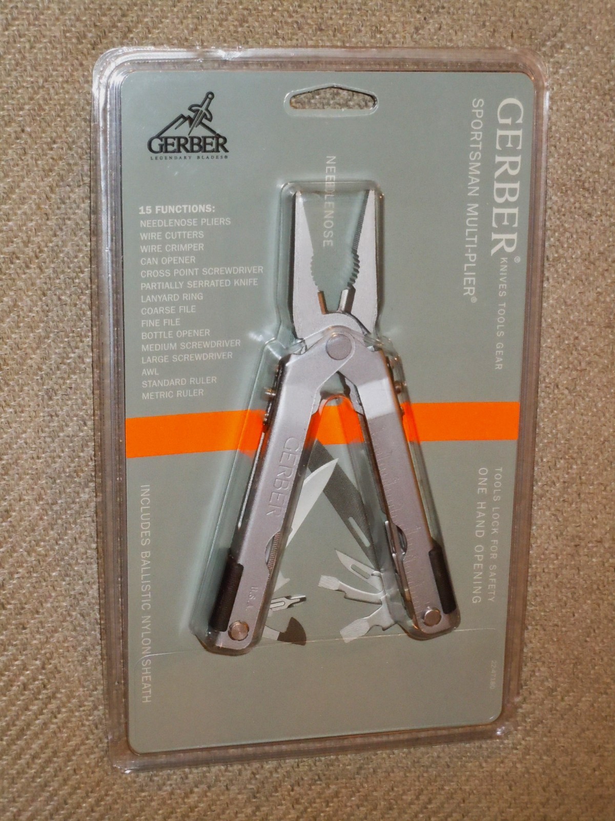 Gerber Sportsman Multi-Plier Multi-Tool Knife With Sheath 15 Function 22-47180