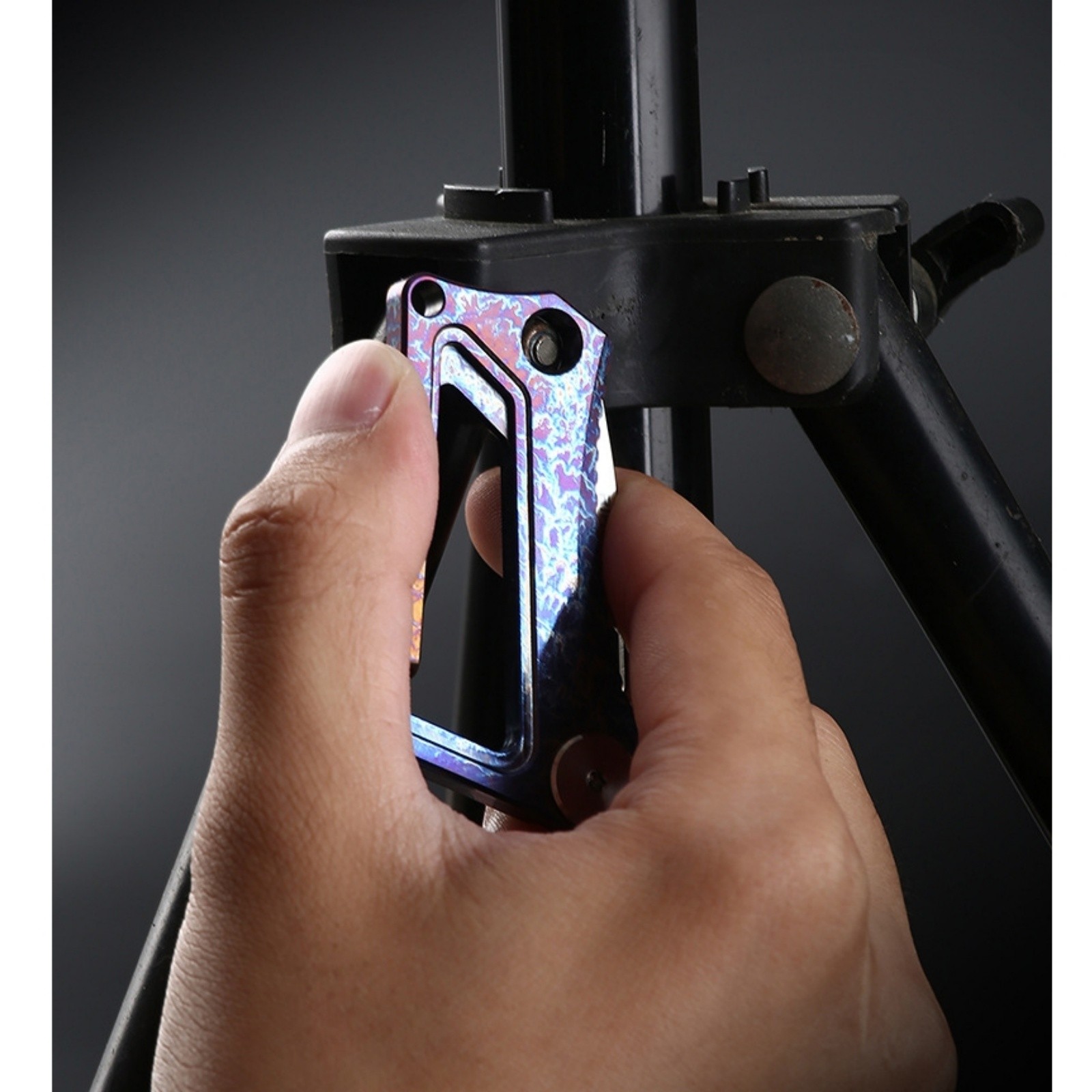 Titanium Alloy EDC Keychain Carabiner Multi Tool Gear with Knife Durable