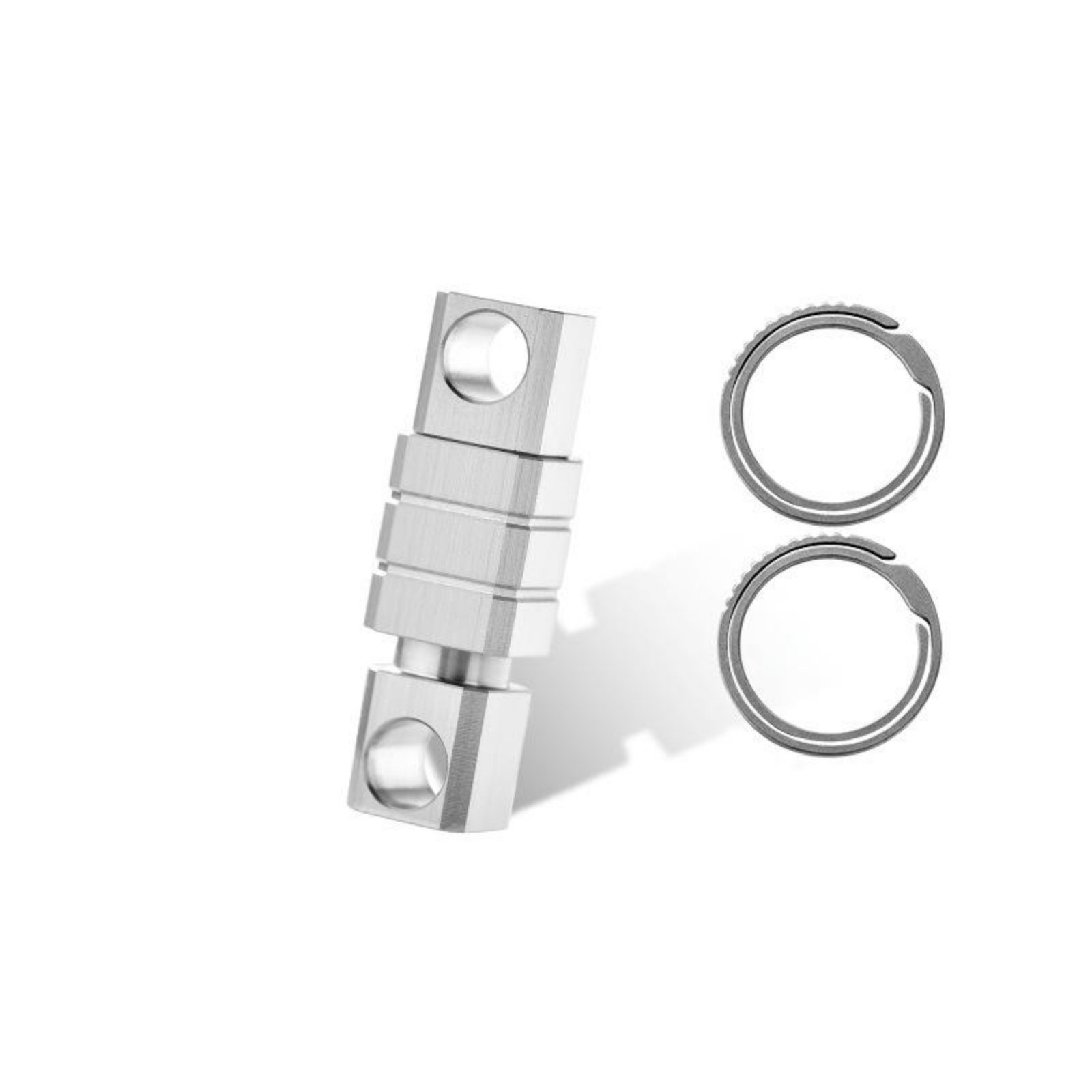 Titanium Alloy Quick Release Keychain EDC Swivel Connector with 2 Ring Portable