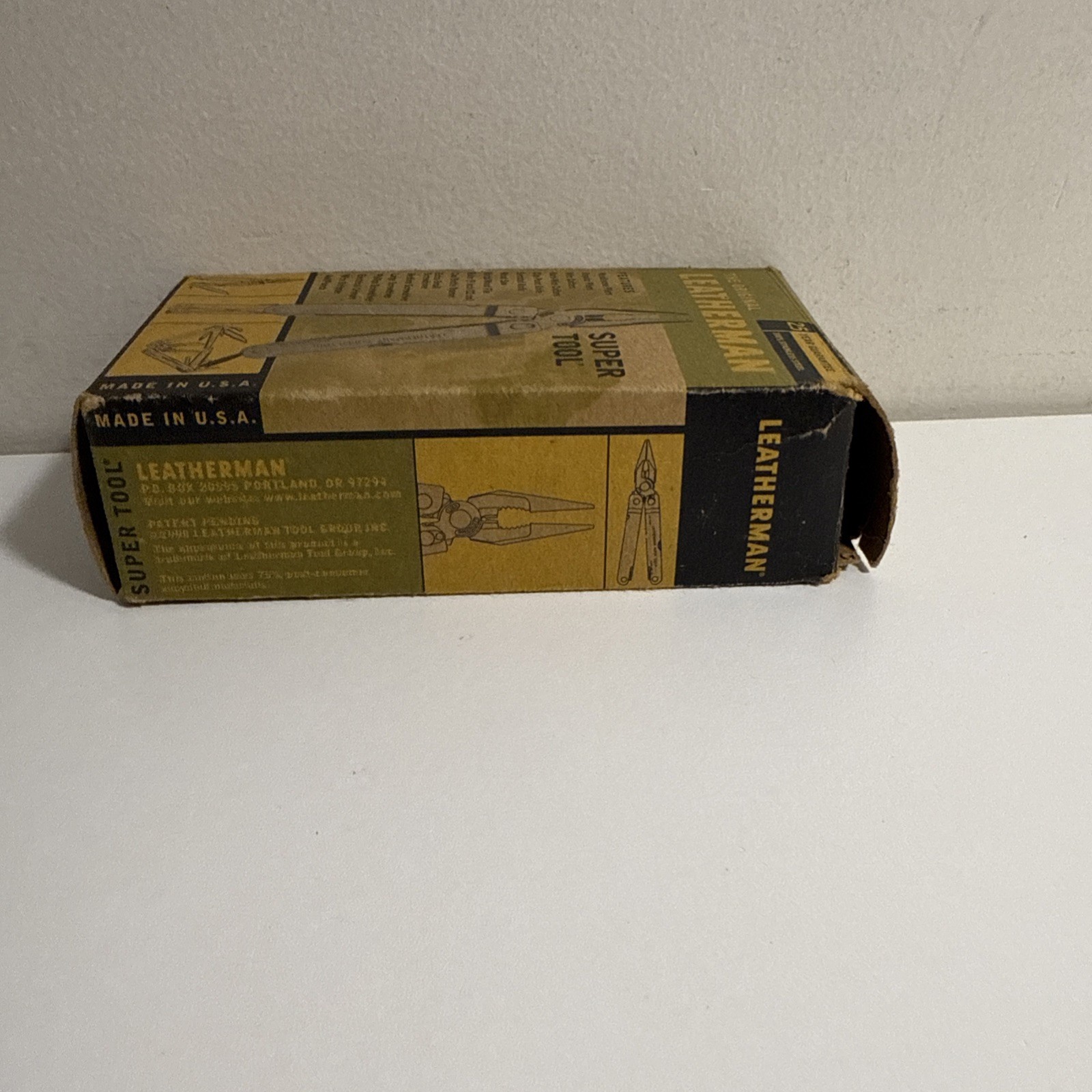 Original Leatherman Super Tool Sheath Box Portland Oregon Pat Pend Badger Meter