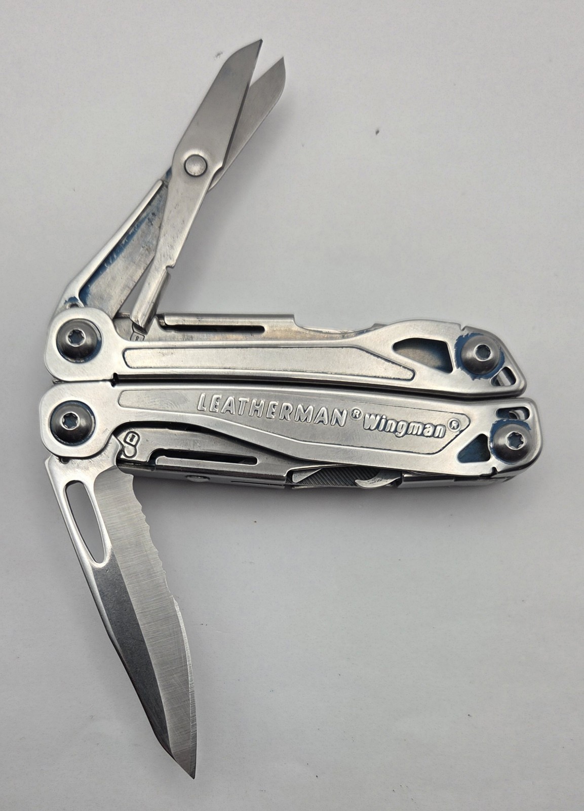 Leatherman Wingman Multi Tool Stainless Steel Made in USA Silver w/ Clip L9