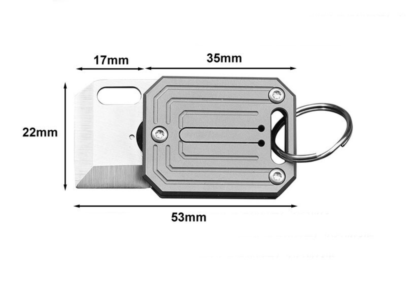 Titanium Alloy Mini Pocket Folding Knife Opener Keychain Outdoor EDC Multi Tools