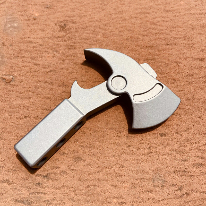 Titanium Alloy Axe Style Keychain Pendant Necklace Opener Crowbar EDC Multi Tool