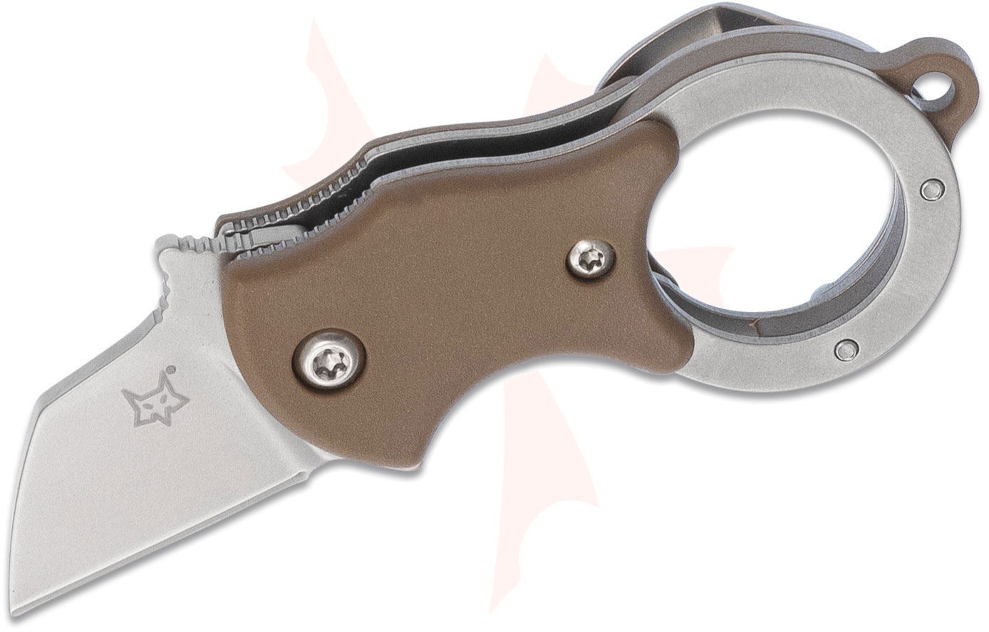 FOX KNIVES Mini-TA Folding FX-536 CB Knife 1″ Stainless Blade, Coyote Brown