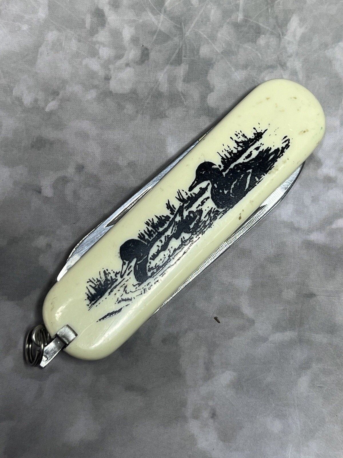 Vintage Duck Hunting Multi Tool Pocket Tactical Camping Folding Army Knife #1695