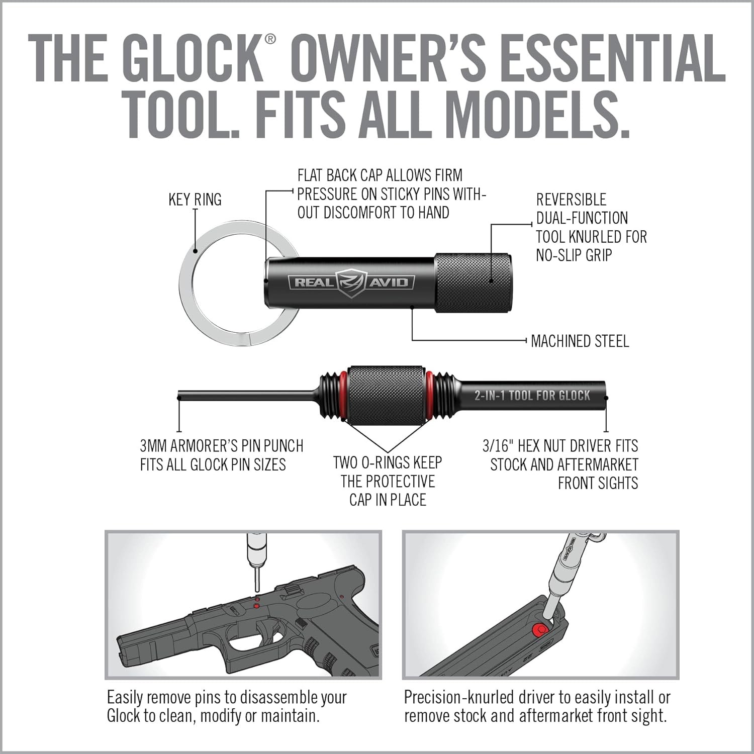 Glock Accessories – Choose between 2-In-1 Tool, 4-In-1 Tool or Pro Pack for Gloc