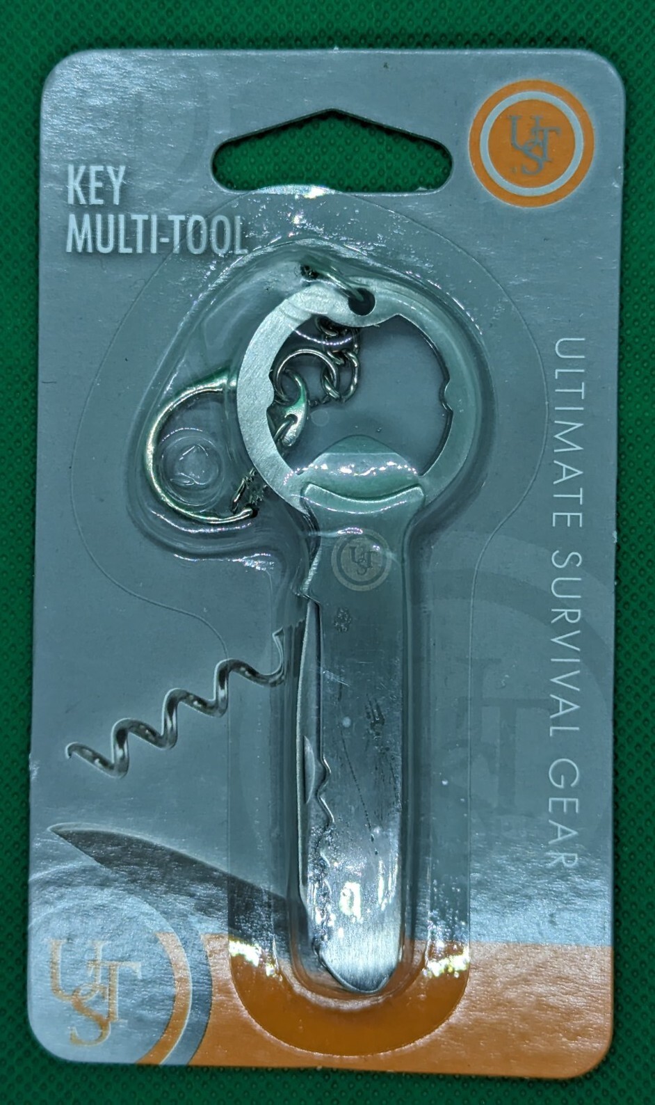 UST Key Multi Tool Bottle opener corkscrew knife blade 12069
