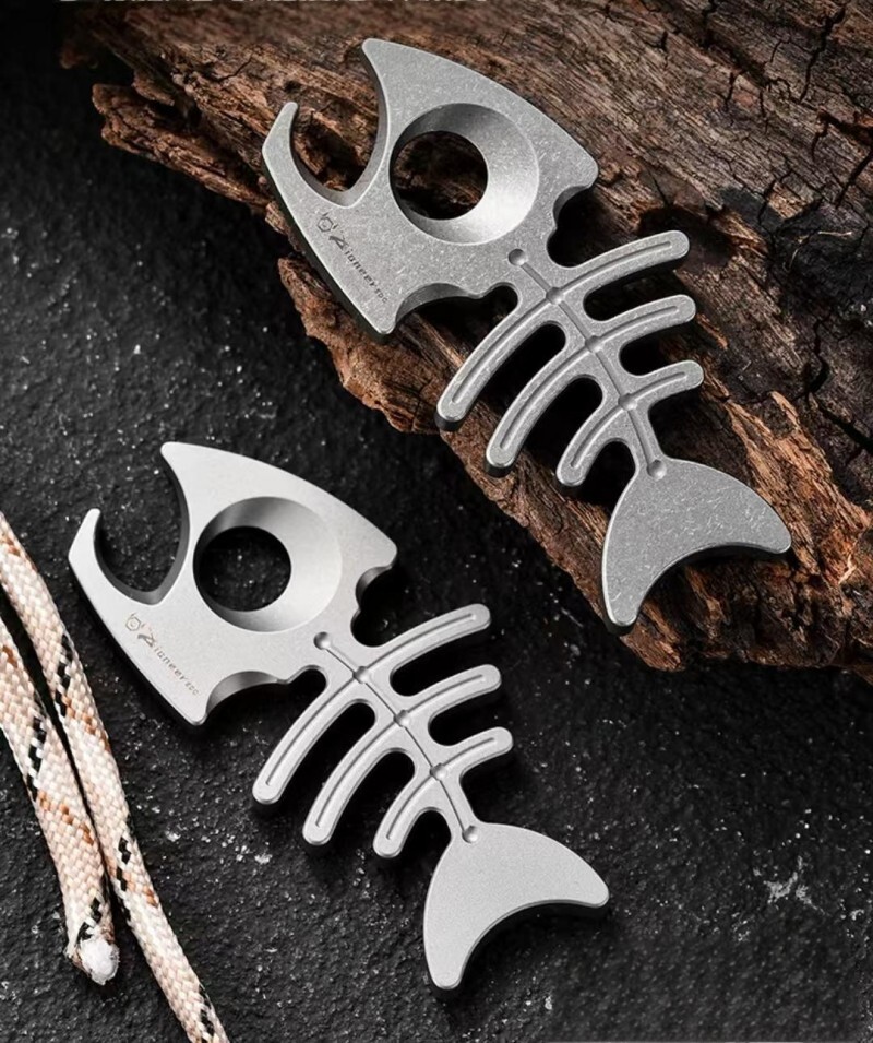 Titanium Alloy Bottle Opener Keychain Necklace pendant EDC Multi-tool