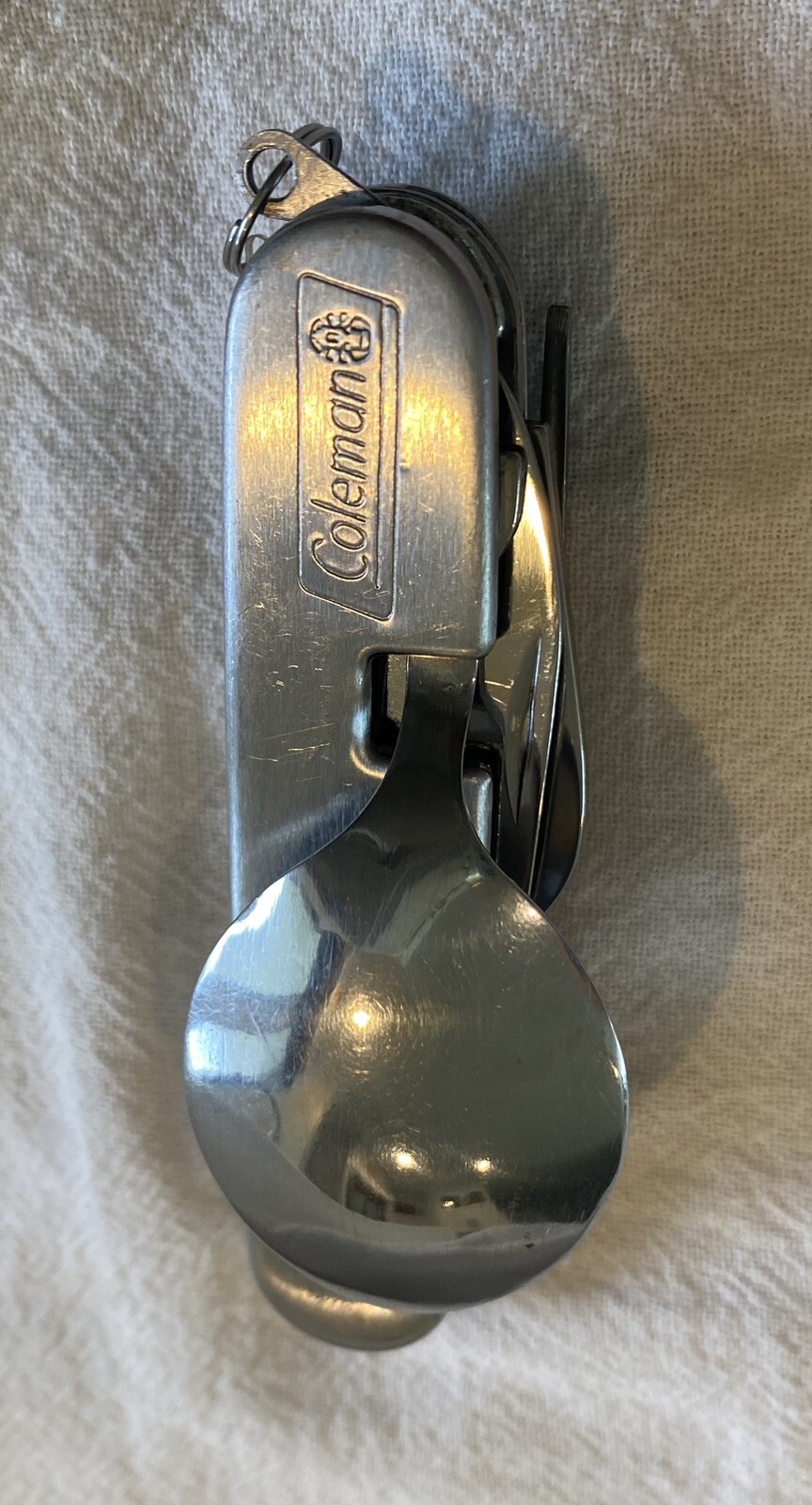Vintage Coleman Camp Multi Tool Spoon Fork Knife Stainless Steel