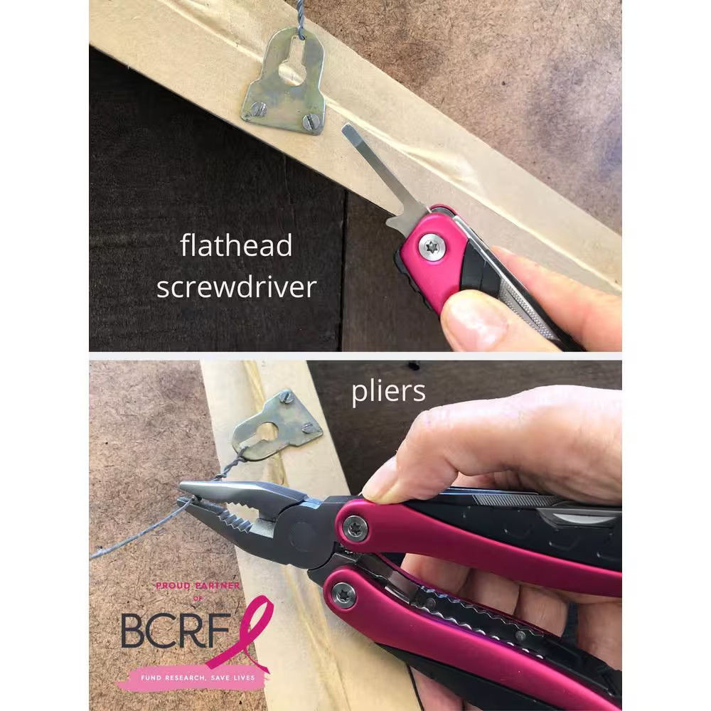 Pink 14 In 1 Multi Tool Pliers Stainless Steel Pocket Survival Tool Lightweight