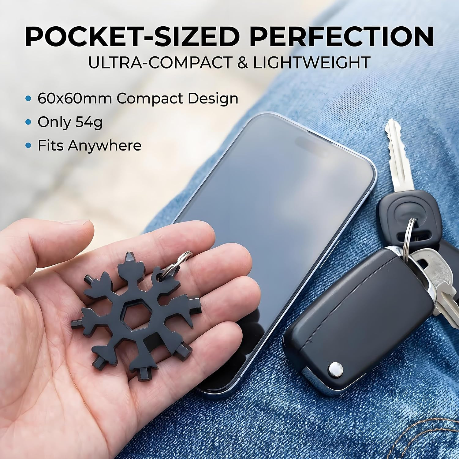3Packs Snowflake Multi Tool, 18-In-1 Stainless Steel Snowflake Multitool for Bot
